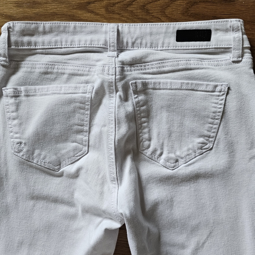 Kut from the Kloth Crop Skinny White Size 2 Stretch Jeans 27" Waist X 20" Inseam - Picture 4 of 15